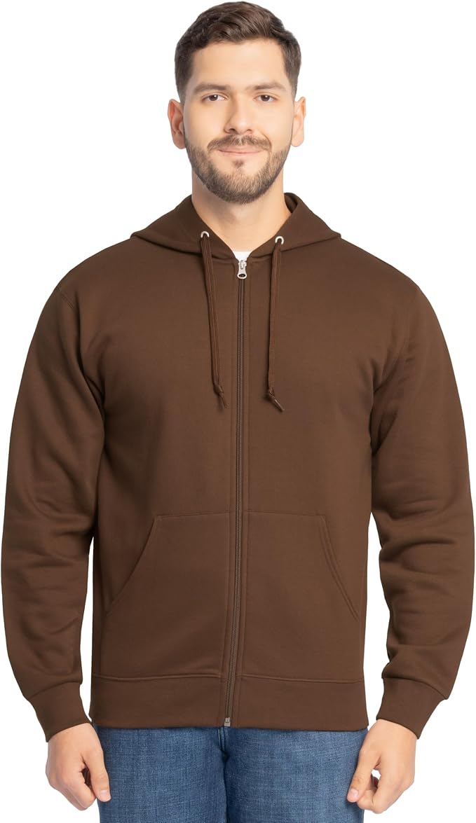 Fruit of the Loom Eversoft Fleece Full Zip Hoodie Sweatshirt