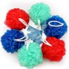 Basics Exfoliating Bath and Shower Loofah, Multicolor, Pack of 6