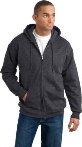 Hanes Men's Ultimate Full-Zip Hoodie, Men's Hooded Fleece Sweatshirt with Zipper
