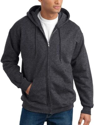 Hanes Men's Ultimate Full-Zip Hoodie, Men's Hooded Fleece Sweatshirt with Zipper