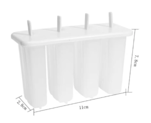 4 Even Old Popsicle Mold with Cover Household Children's Cute Popsicle Ice Cream Mold DIY Homemade Ice Cream Sorbet Mold
