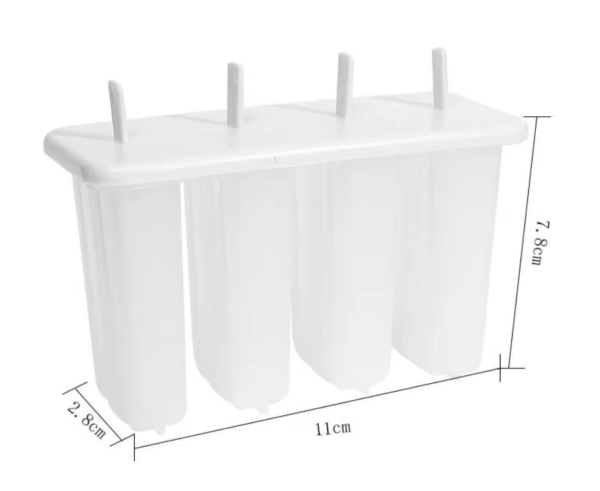 4 Even Old Popsicle Mold with Cover Household Children's Cute Popsicle Ice Cream Mold DIY Homemade Ice Cream Sorbet Mold