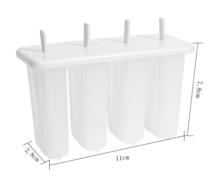4 Even Old Popsicle Mold with Cover Household Children's Cute Popsicle Ice Cream Mold DIY Homemade Ice Cream Sorbet Mold